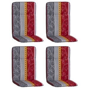 Hochlehner-Auflagen-Set 'Bali' bordeaux/grau 47 x 114 x 5 cm 4 Stück
