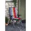 Hochlehner-Auflagenset 'Elmira' bordeaux/grau 47 x 114 x 5 cm 4 Stück