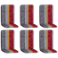 Hochlehner-Auflagen-Set 'Bali' bordeaux/grau 47 x 114 x 5 cm 6 Stück