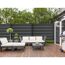 Steckzaun 'Solid Grande Premium' BPC/Aluminium anthrazitgrau/silber 180 x 180 cm
