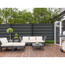 Steckzaun 'Solid Grande Premium' BPC/Aluminium anthrazitgrau/silber 180 x 180 cm