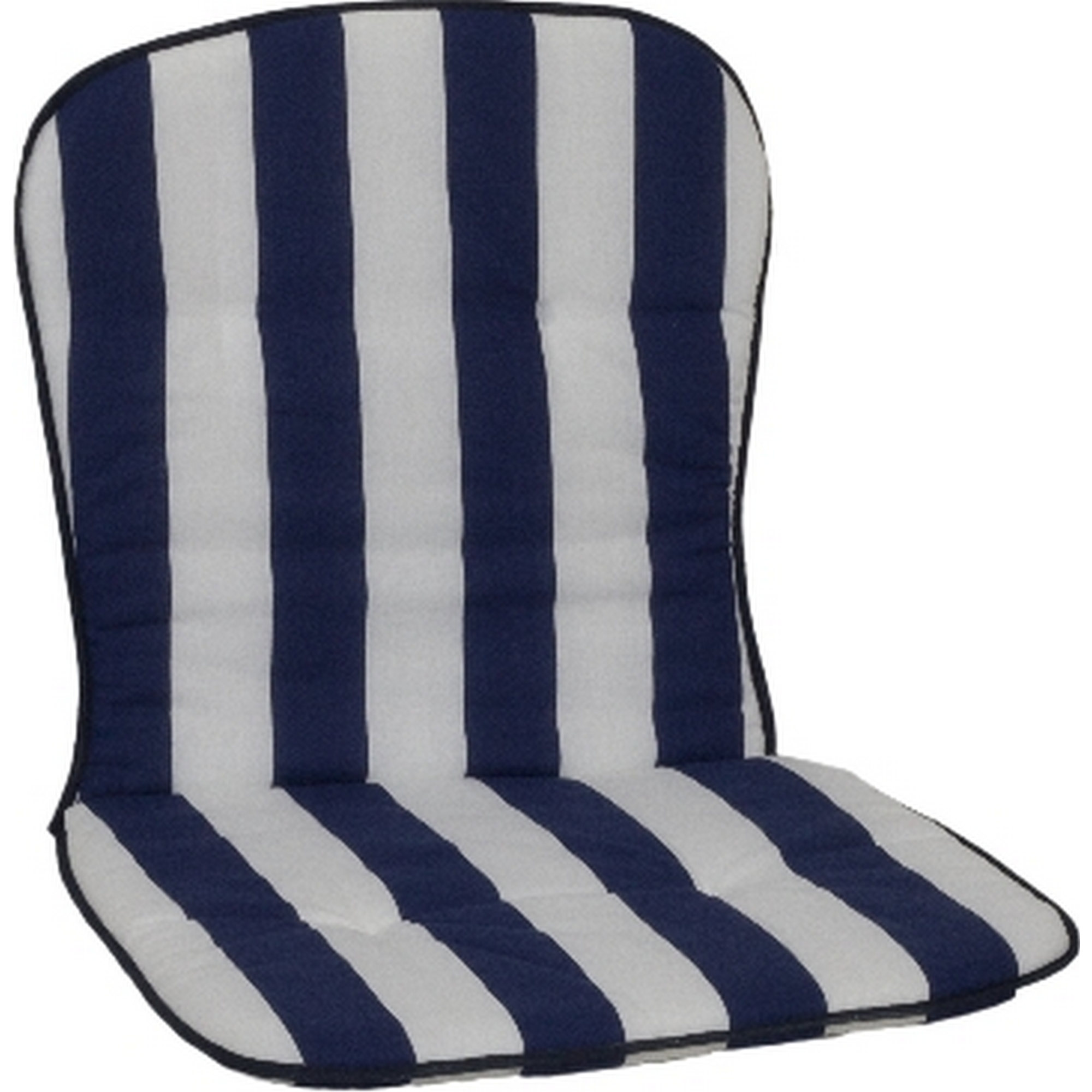 Niedriglehner-Auflagen-Set 'Monos' weiß/blau 44 x 80 x 4 cm 6 Stück