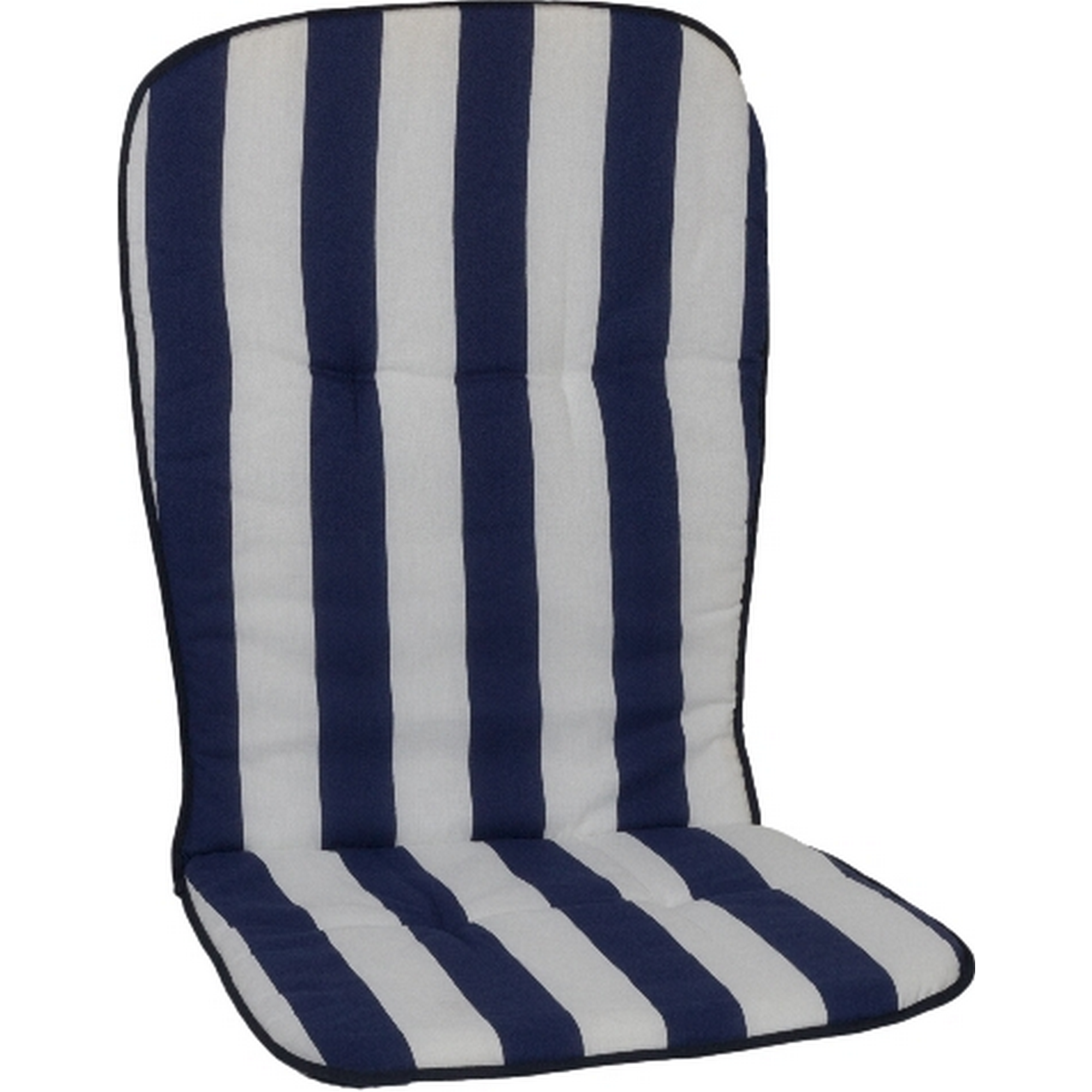 Hochlehner-Auflagen-Set 'Monos' weiß/blau 44 x 96 x 4 cm 6 Stück