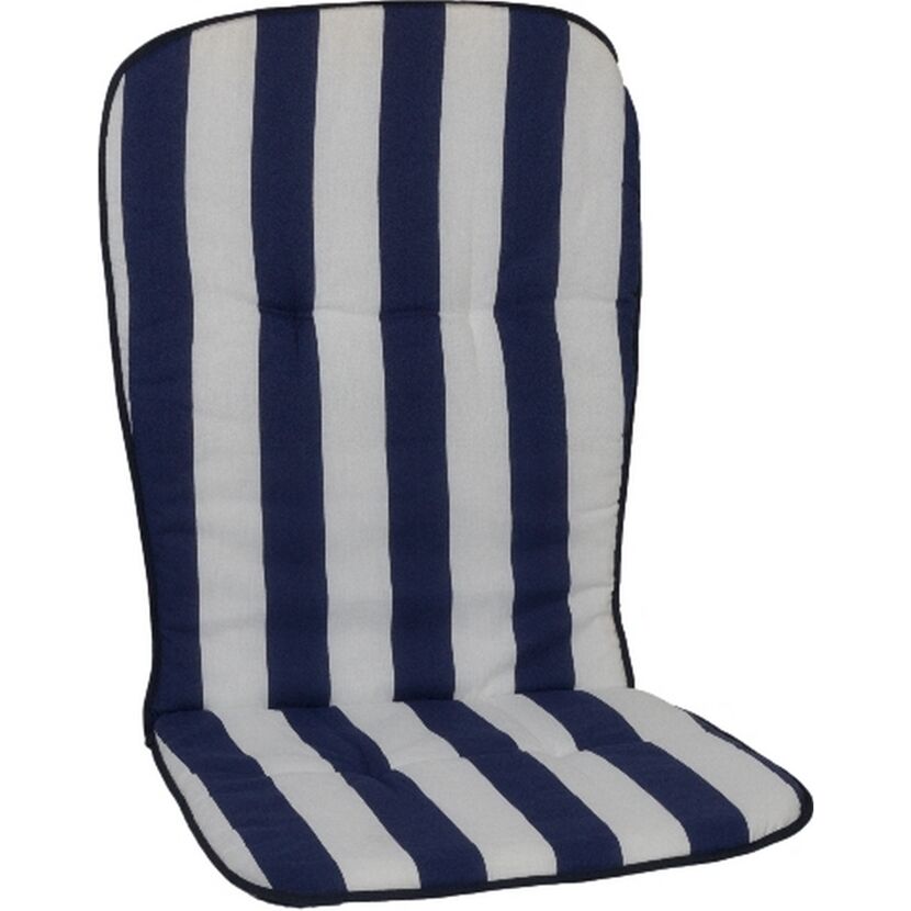 Hochlehner-Auflagenset 'Mono' weiß/blau 44 x 96 x 4 cm 6 Stück