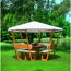 Pavillon 'Rosenheim' Holz weiß 304 x 213 x 304 cm