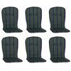 Hochlehner-Auflagenset 'Mono' grün/blau 44 x 96 x 4 cm 6 Stück