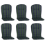 Hochlehner-Auflagen-Set 'Monos' grün/blau 44 x 96 x 4 cm 6 Stück