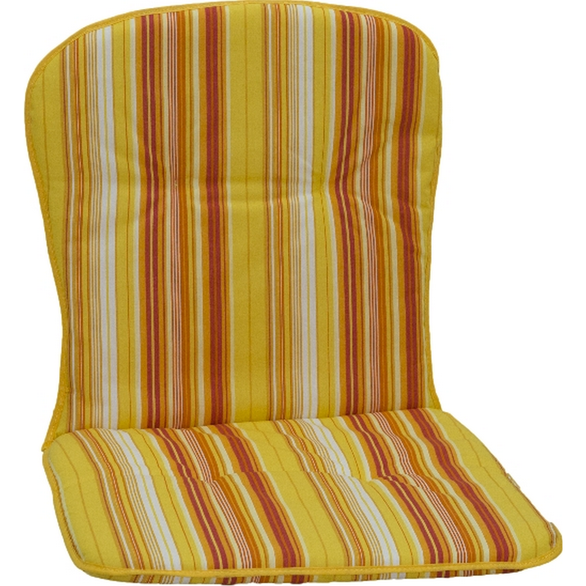 Niedriglehner-Auflagen-Set 'Monos' orange/weiß 44 x 80 x 4 cm 6 Stück