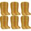 Hochlehner-Auflagenset 'Mono' orange/weiß 44 x 96 x 4 cm 6 Stück