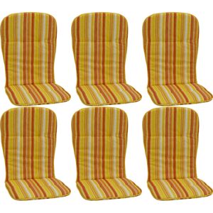 Hochlehner-Auflagen-Set 'Monos' orange/weiß 44 x 96 x 4 cm 6 Stück