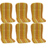 Hochlehner-Auflagen-Set 'Monos' orange/weiß 44 x 96 x 4 cm 6 Stück