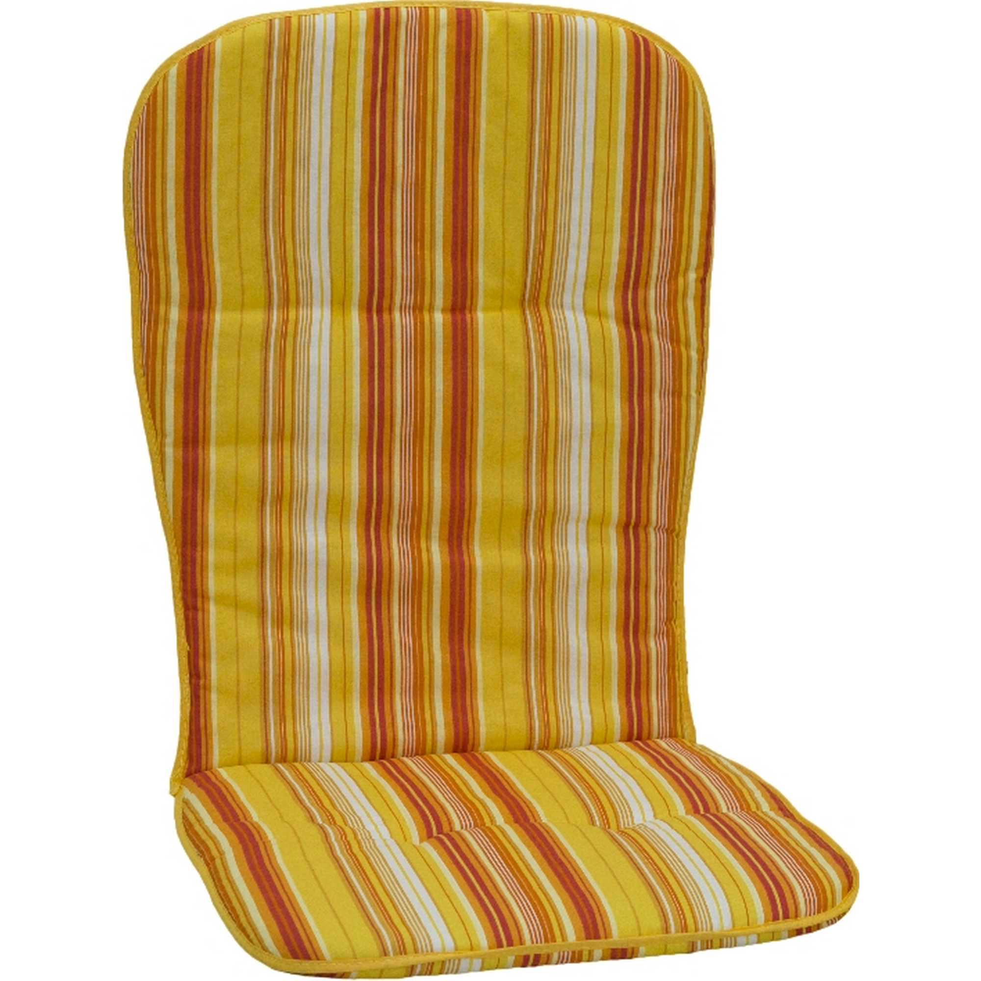 Hochlehner-Auflagen-Set 'Monos' orange/weiß 44 x 96 x 4 cm 6 Stück