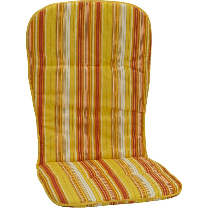 Hochlehner-Auflagenset 'Mono' orange/weiß 44 x 96 x 4 cm 6 Stück