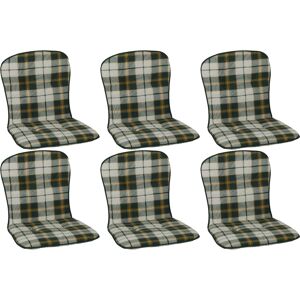 Niedriglehner-Auflagen-Set 'Monos' grün 44 x 80 x 4 cm 6 Stück