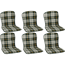Niedriglehner-Auflagen-Set 'Monos' grün 44 x 80 x 4 cm 6 Stück