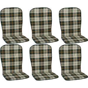 Hochlehner-Auflagen-Set 'Monos' grün 44 x 96 x 4 cm 6 Stück