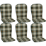 Hochlehner-Auflagen-Set 'Monos' grün 44 x 96 x 4 cm 6 Stück