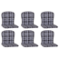 Niedriglehner-Auflagen-Set 'Monos' grau 44 x 80 x 4 cm 6 Stück