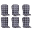 Hochlehner-Auflagen-Set 'Monos' grau 44 x 96 x 4 cm 6 Stück