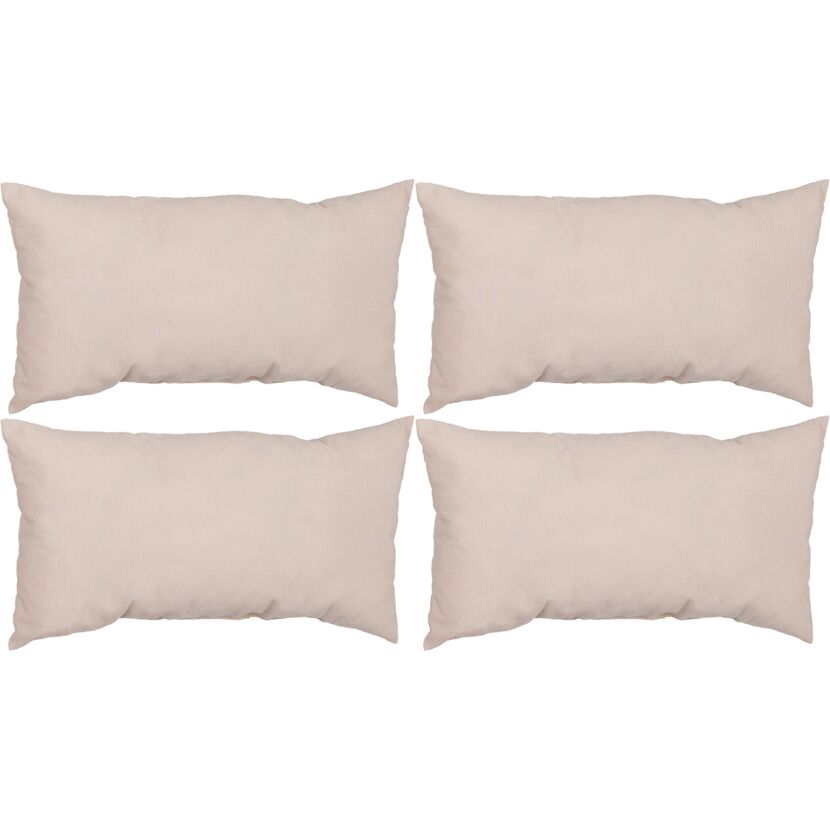 Rückenkissenset beige 30 x 60 x 11 cm 6 Stück