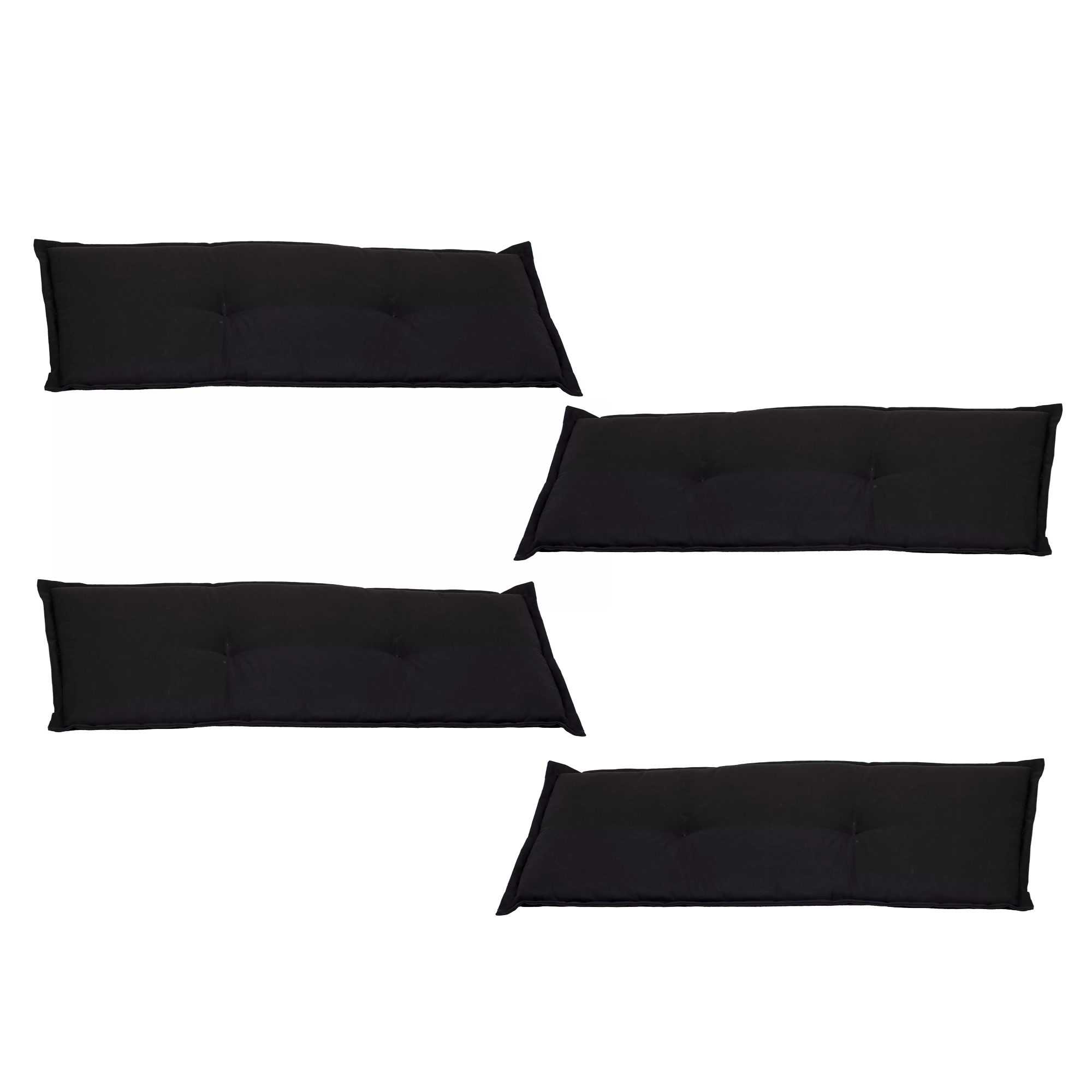 Bankauflagenset anthrazit 120 x 45 x 7 cm 4 Stück