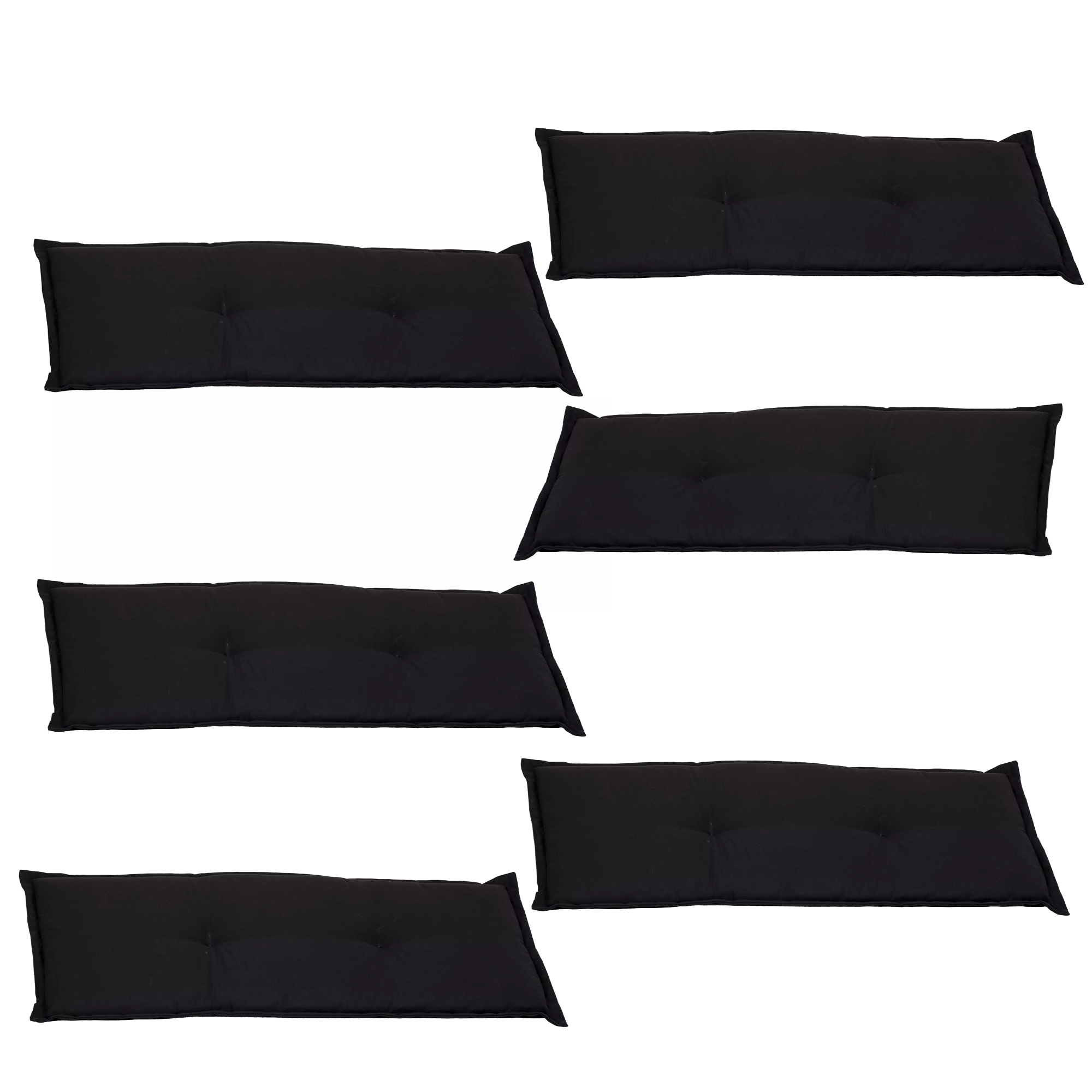 Bankauflagenset anthrazit 145 x 45 x 7 cm 6 Stück