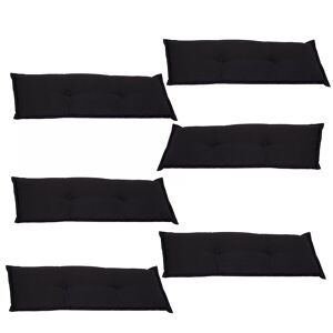 Bankauflagenset anthrazit 145 x 45 x 7 cm 6 Stück