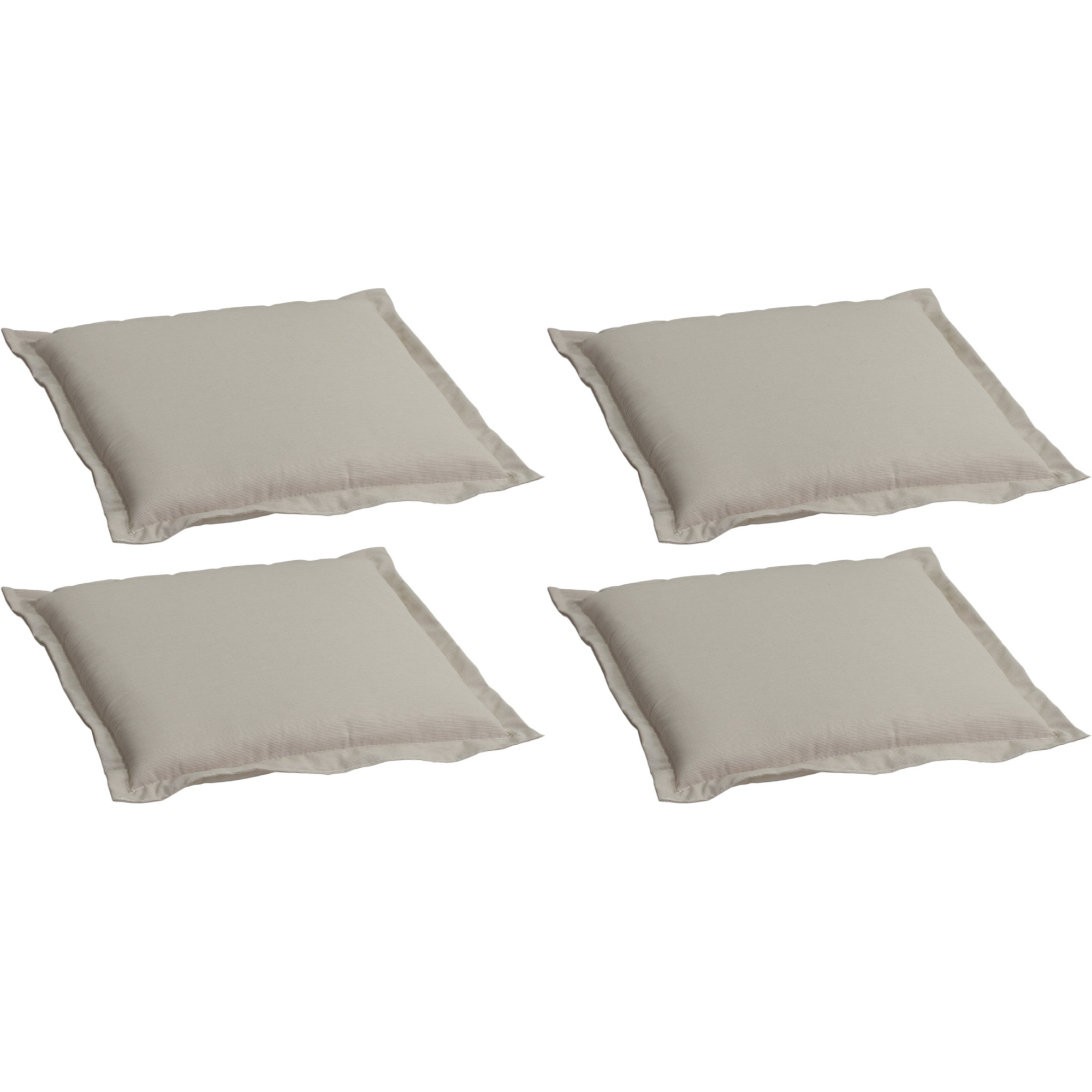 Bankauflagen-Set beige 46 x 49 x 6 cm 4 Stück