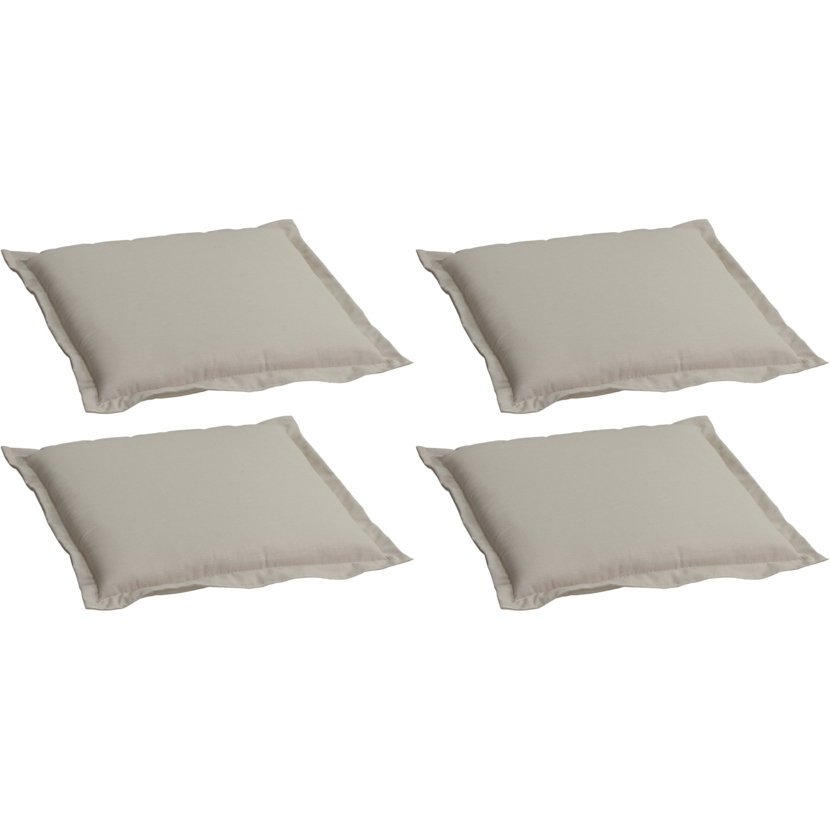 Sitzkissenset beige 46 x 49 x 6 cm 4 Stück