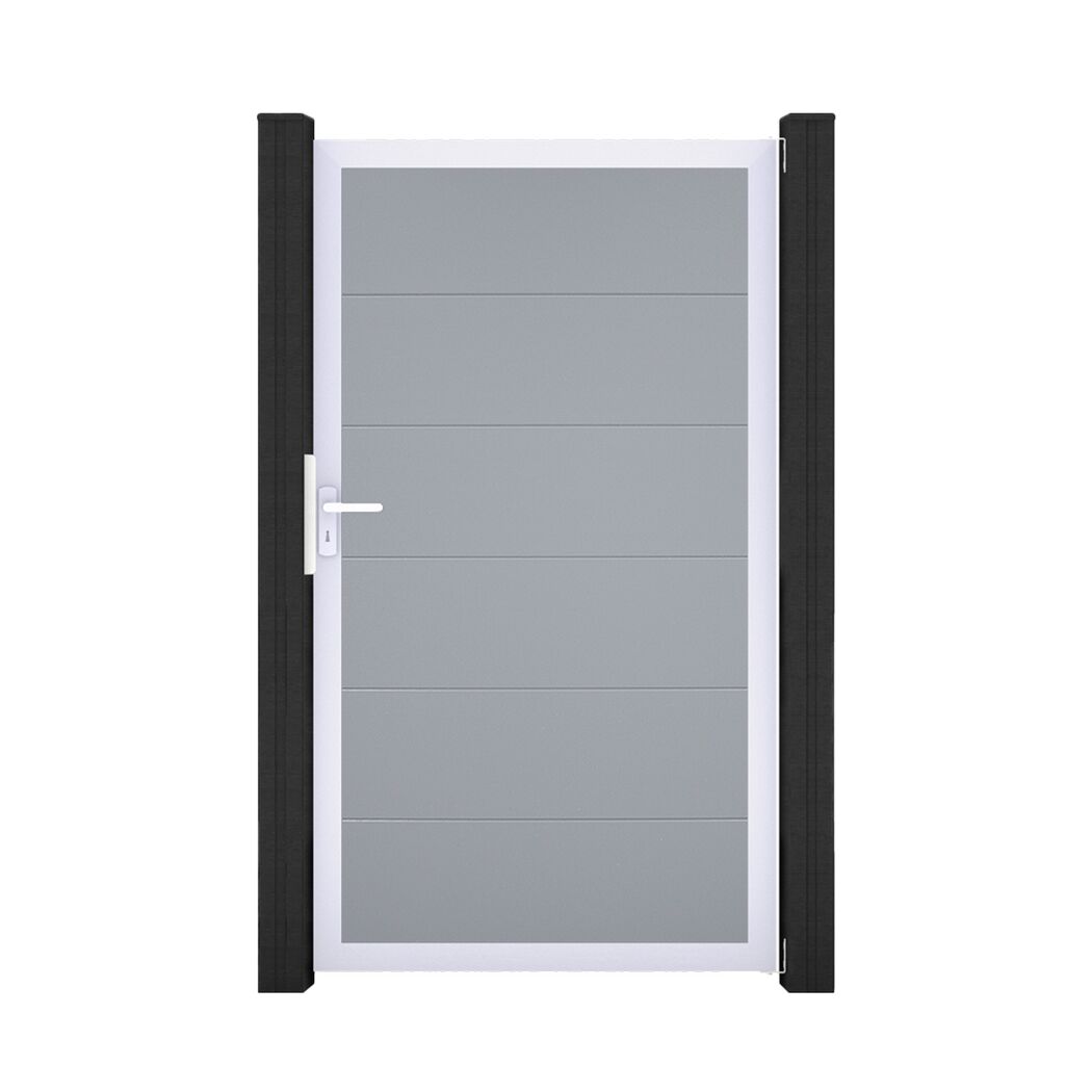 Einzeltor 'BasicLine' Universal DIN silbergrau/silber 100 x 180 cm