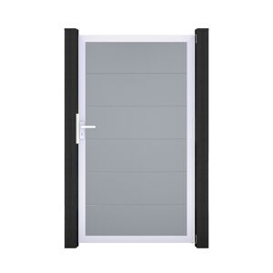 Einzeltor 'BasicLine' Universal DIN silbergrau/silber 100 x 180 cm
