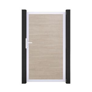 Einzeltor 'BasicLine' Universal DIN Eichefarben hell/silber 100 x 180 cm
