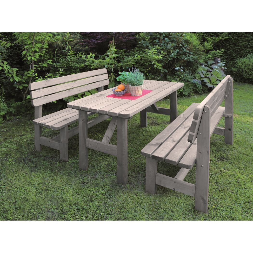 Gartenbank-Set mit Tisch