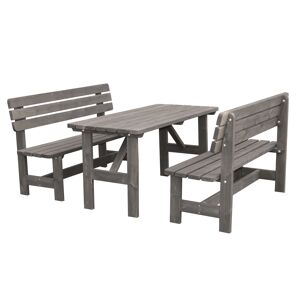 Gartenmöbel-Set 'Summer' Holz grau 3-teilig