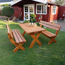 Gartenmöbel-Set 'Landsberg' Holz braun 3-teilig