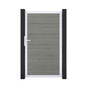 Einzeltor 'BasicLine' Universal DIN grau/silber 100 x 180 cm