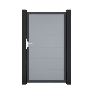 Einzeltor 'BasicLine' Universal DIN silbergrau/anthrazit 100 x 180 cm