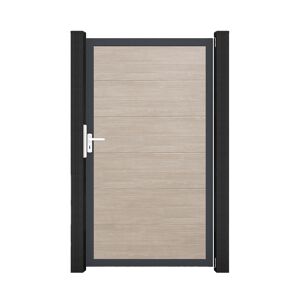 Einzeltor 'BasicLine' Universal DIN Eichefarben hell/anthrazit 100 x 180 cm