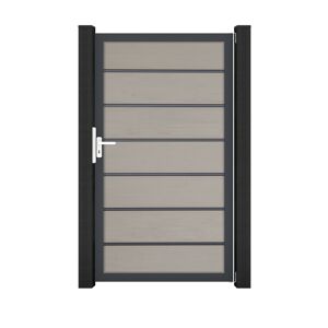 Einzeltor 'Solid Grande Premium' BPC/Aluminium sandfarben/anthrazit Sondermaß max. 150 x 180 cm