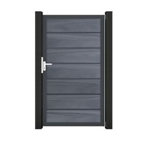 Einzeltor 'Solid Grande Premium' BPC/Aluminium steingrau/anthrazit Sondermaß max. 150 x 180 cm