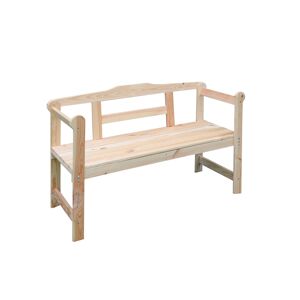 Gartenbank Holz braun 2-Sitzer 118 x 45 x 78 cm