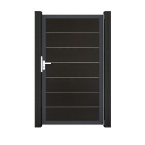 Einzeltor 'Solid Grande Premium' BPC/Aluminium schwarz/anthrazit Sondermaß max. 150 x 180 cm