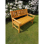 Gartenbank 'Johanna' Holz braun 2-Sitzer 125 x 71 x 91 cm