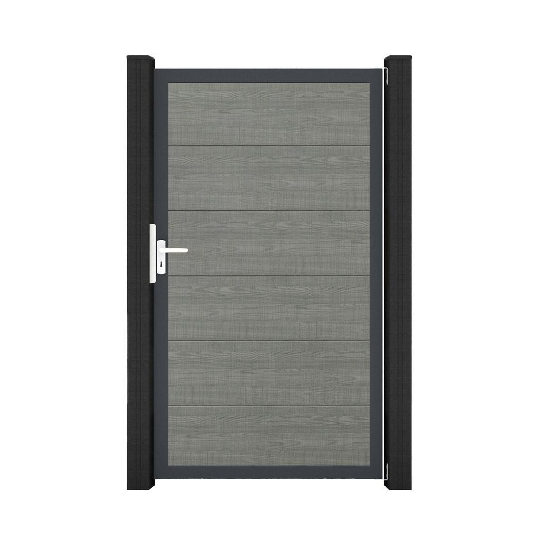 Einzeltor 'BasicLine' Universal DIN grau/anthrazit 100 x 180 cm