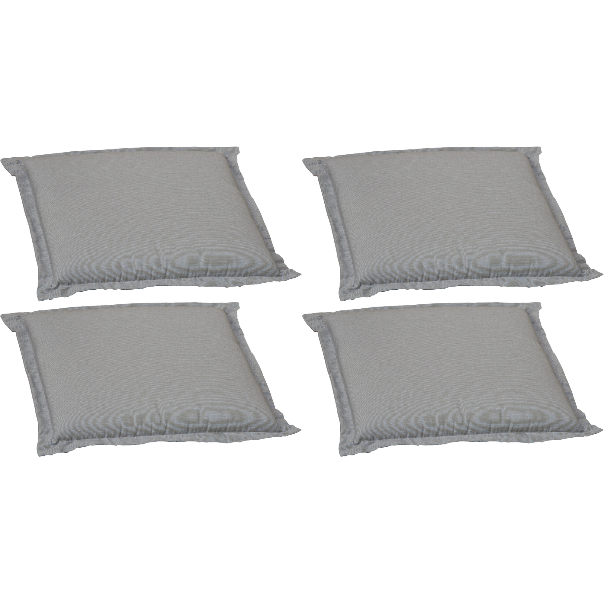 Bankauflagen-Set grau 46 x 49 x 7 cm 4 Stück