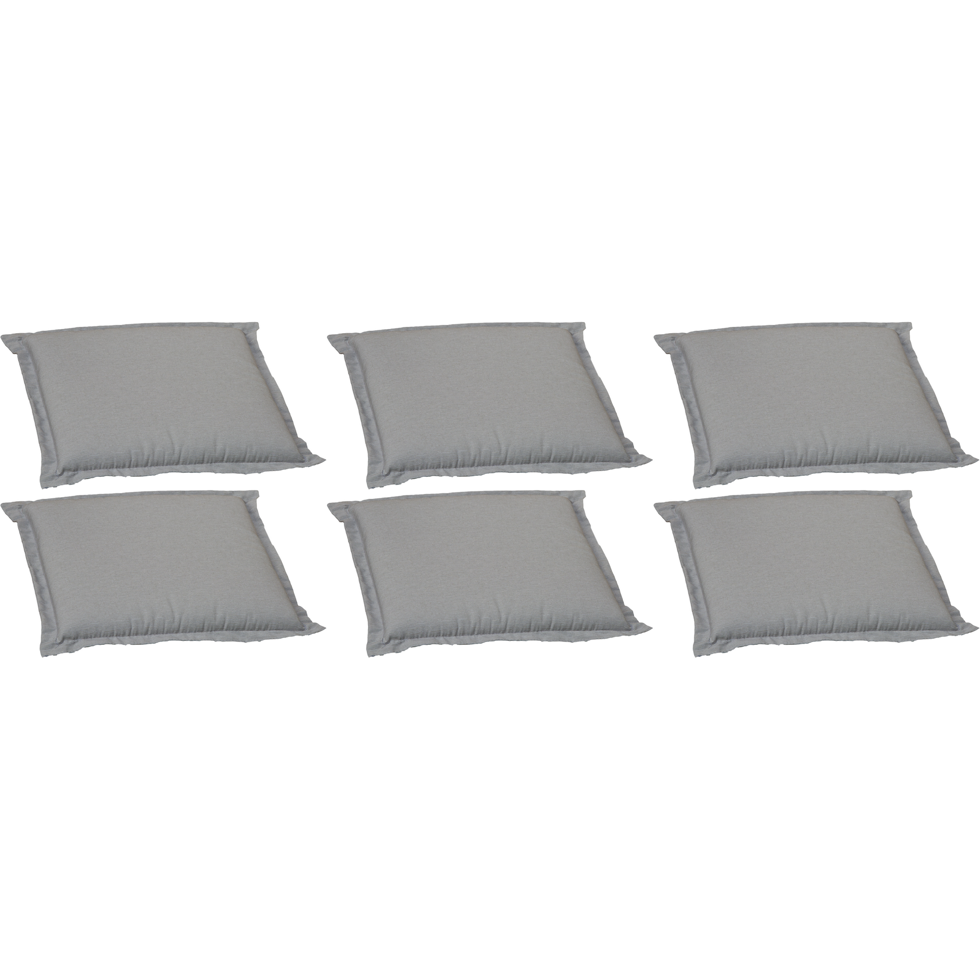 Bankauflagen-Set grau 46 x 49 x 7 cm 6 Stück