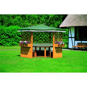 Pavillon 'Marburg' Holz grün 309 x 211 x 309 cm