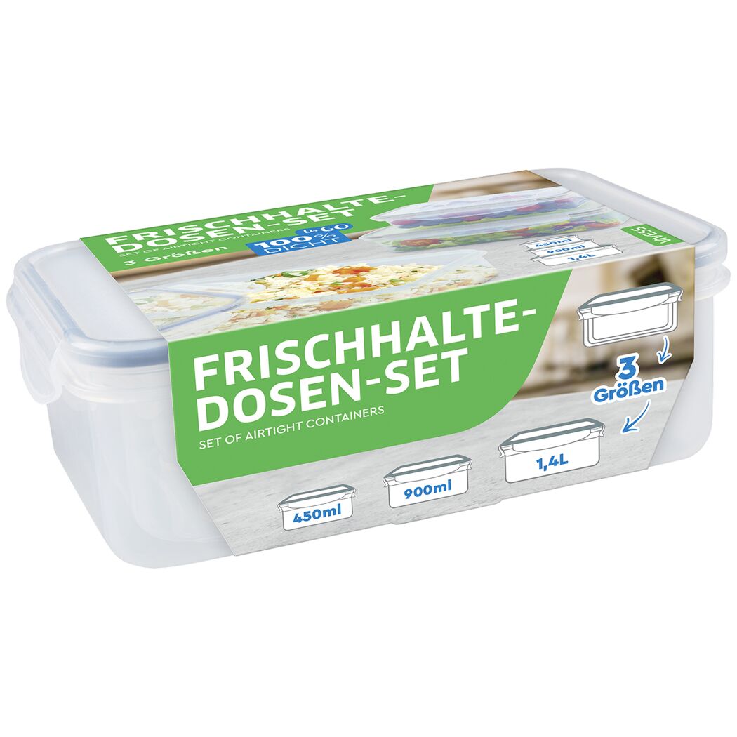 Frischhaltedosen-Set, 3 Größen