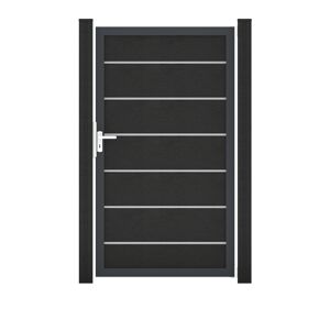Einzeltor 'Solid Grande Premium' BPC/Aluminium anthrazitgrau/anthrazit Sondermaß max. 100 x 180 cm