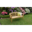 Gartenbank Eichenholz braun 3-Sitzer 156 x 54 x 87 cm